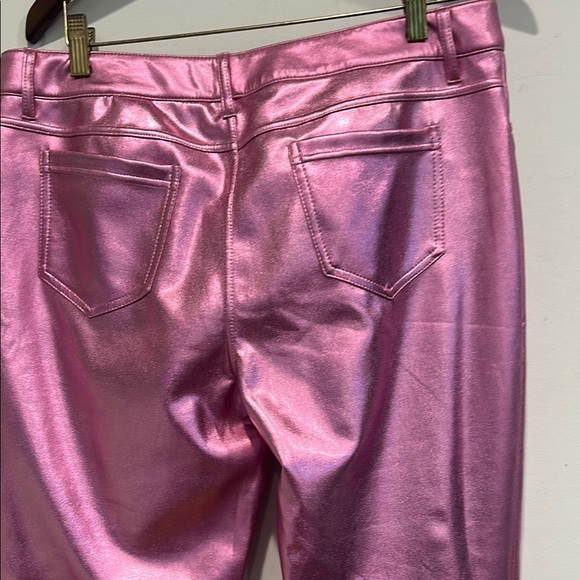 Delia’s Pink Metallic Women's stretch kick flare pants women’s size XL new - Picture 6 of 8